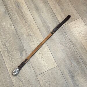 Ariat Two-Tone Leather Belt with Silver Buckle